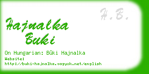 hajnalka buki business card